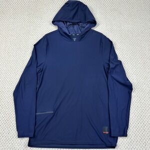Wolaco Hoodie Mens XL Navy The High Line Hood Performance Stretch Athletic Hoody